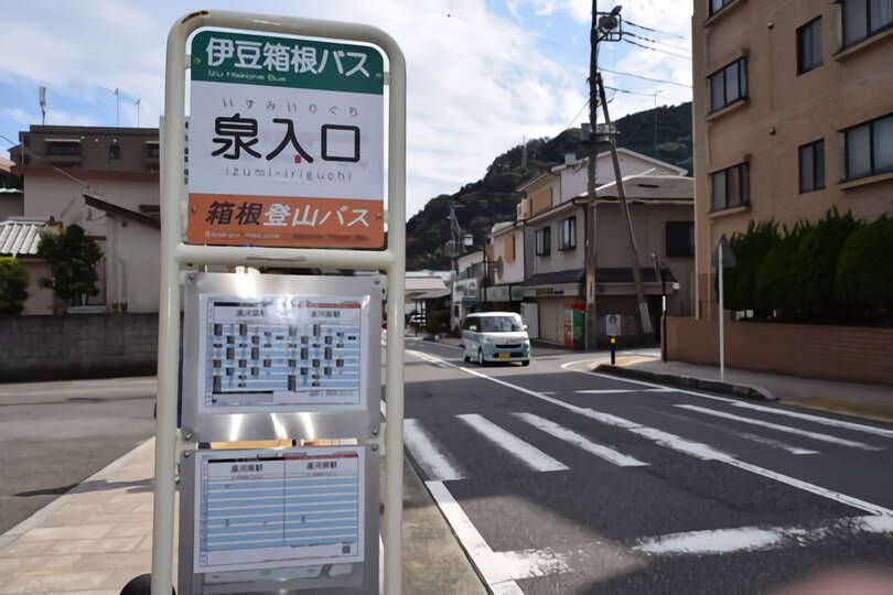 目の前のバス停