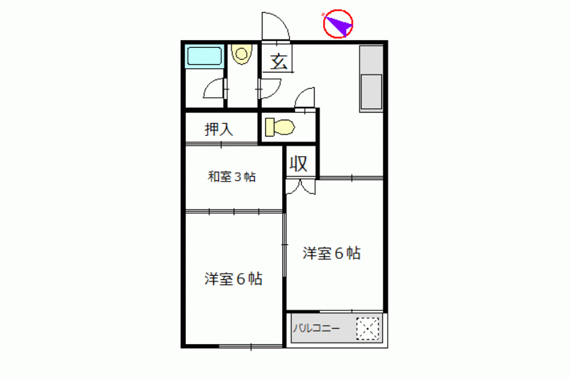 熱海市水口町　キャピタル美代元403　駅徒歩8分の3DK 画像15