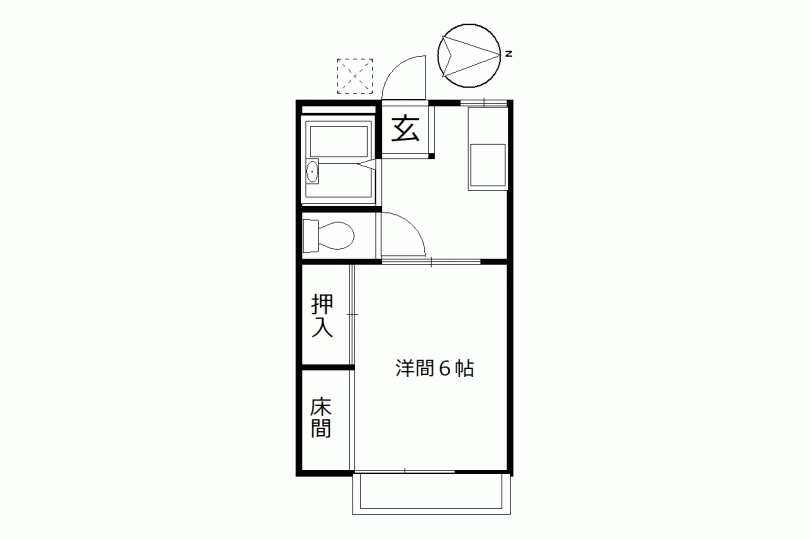 湯河原町宮下　オレンジハイツ　角部屋1K 画像18