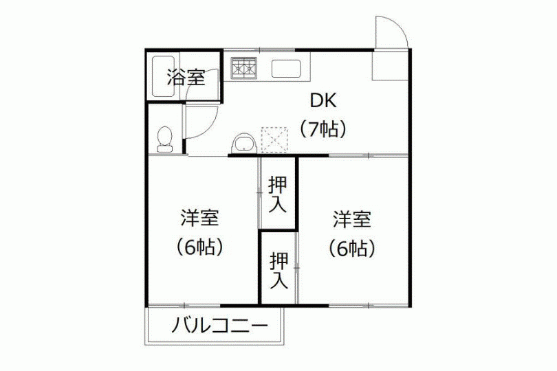 湯河原町宮下　バレンシア　2階　角部屋2DK 画像16