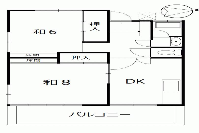 さくらぎ荘B 2階 2DK 画像14