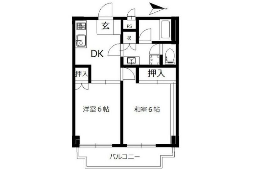 湯河原町土肥 アムールヴィラ紅葉 リフォーム中2DK 画像5