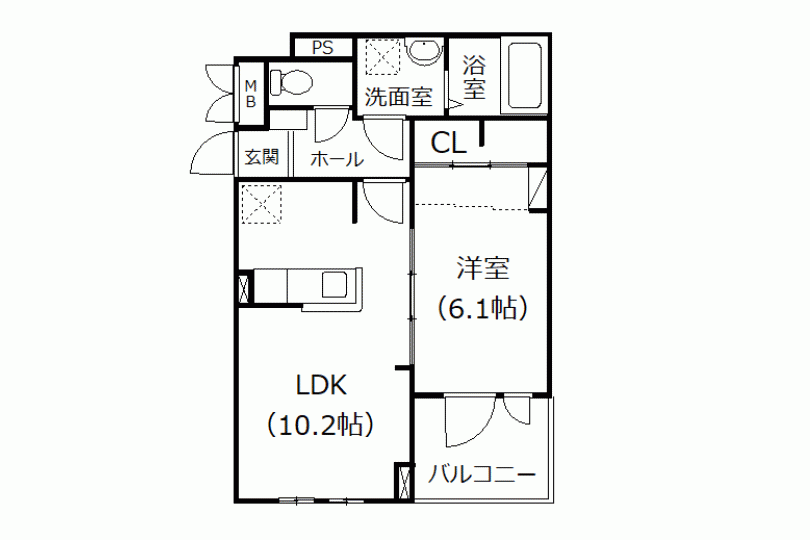 湯河原町中央　ベル アンジュ104　駅徒歩圏内　角部屋1LDK 画像14
