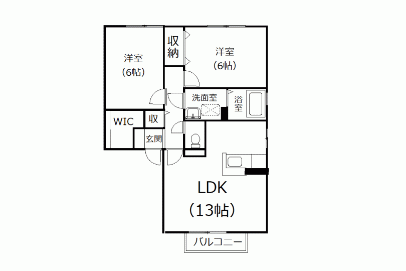 湯河原町土肥5丁目　アーバンクレストA　103　駅徒歩約8分　1階角部屋2LDK 画像4