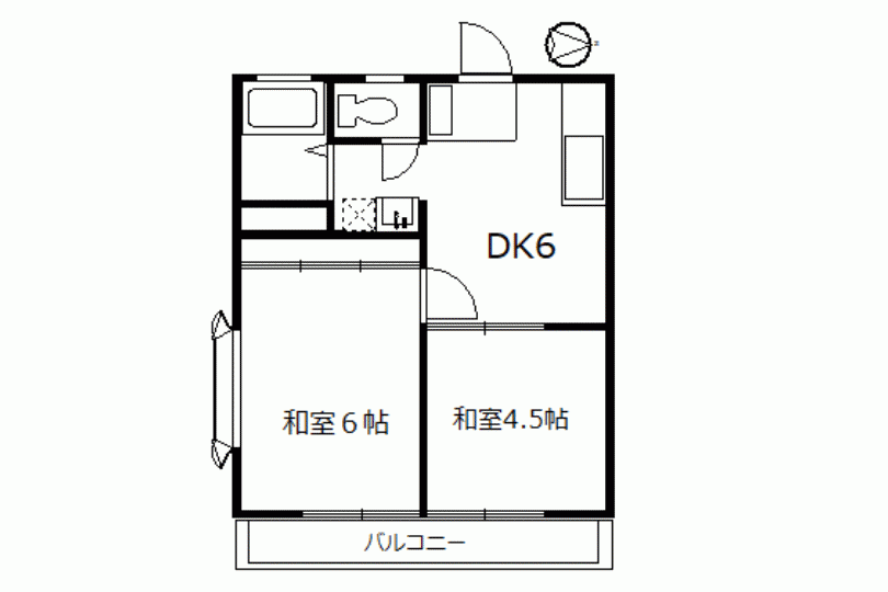 湯河原町宮下 オレンジハイツ 2階2DK 画像3