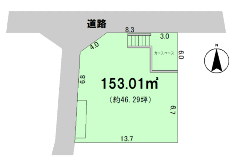 湯河原町鍛冶屋　閑静な住宅地内　約46坪　角地 画像7