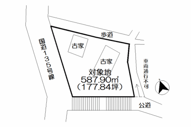 熱海市伊豆山　バス停歩1分でアクセス良好　古家付き約177坪土地 画像13