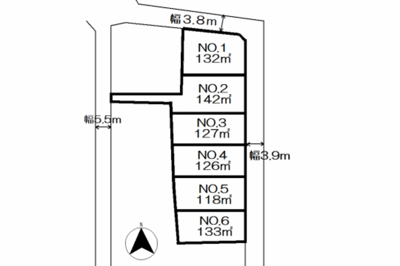 湯河原町中央　駅徒歩圏内で生活便利　全6区画　【No.3】　売地 画像6