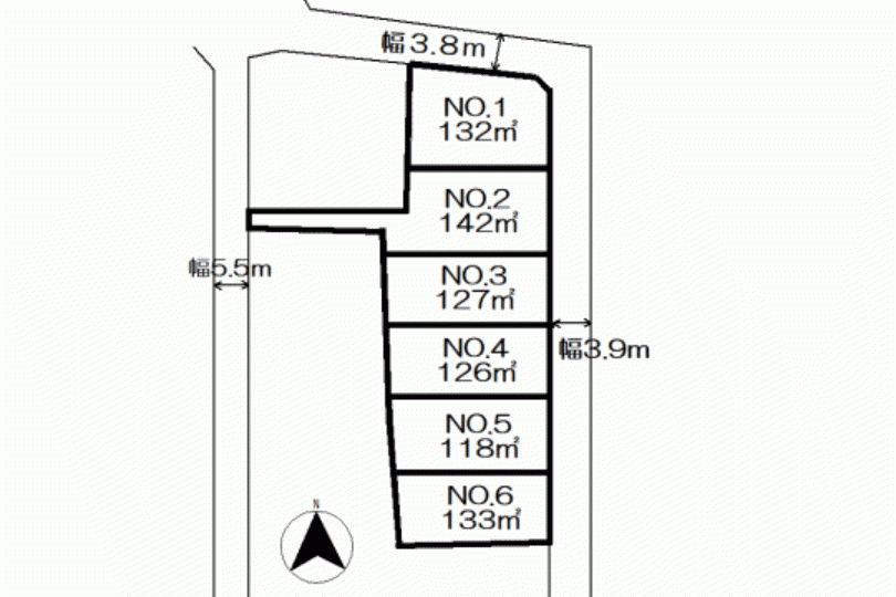 湯河原町中央　駅徒歩圏内で生活便利　全6区画　【No.5】　売地 画像7