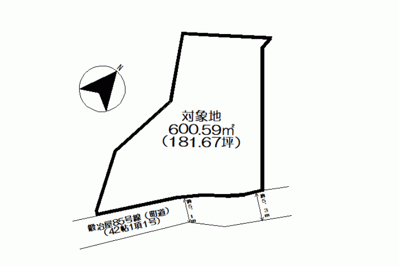 湯河原町鍛冶屋 約181坪 建築条件無し更地 画像5
