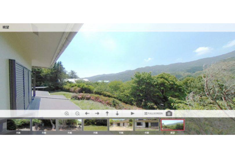 湯河原町宮上　理想郷別荘地　豊かな自然と温泉を享受する広々敷地　古家付土地 パノラマ