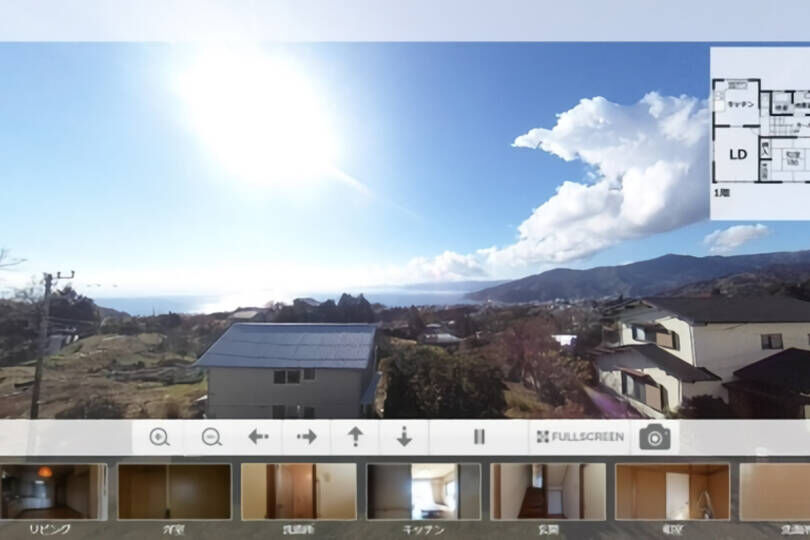 湯河原町吉浜　爽快な海の景色に癒される　4LDK戸建　 パノラマ