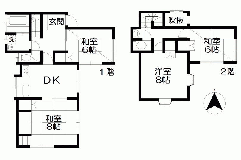 湯河原町鍛冶屋 4DK戸建 吹抜け付きの明るく開放的な室内 画像3