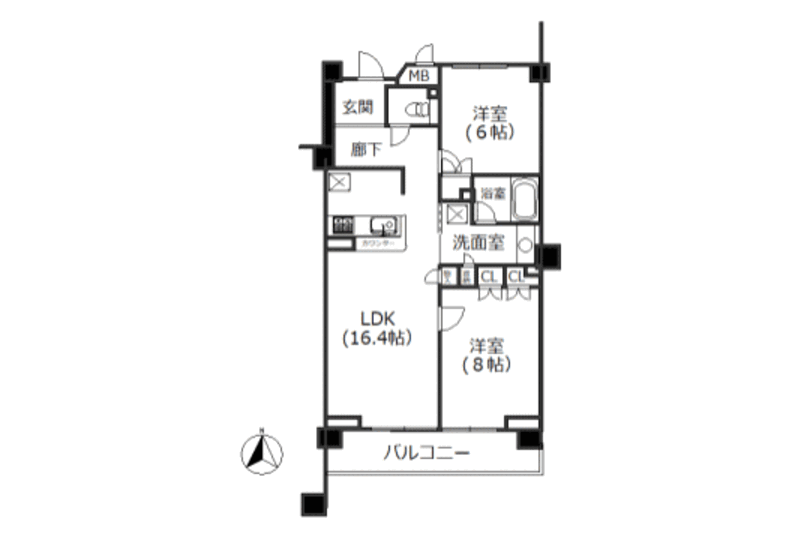 フォーシズンズフォレスト湯河原 4階南向き2LDK