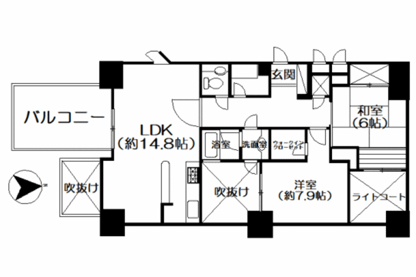 サンヴェール熱海伊豆山　7階南向き2LDK　共有施設充実 画像6