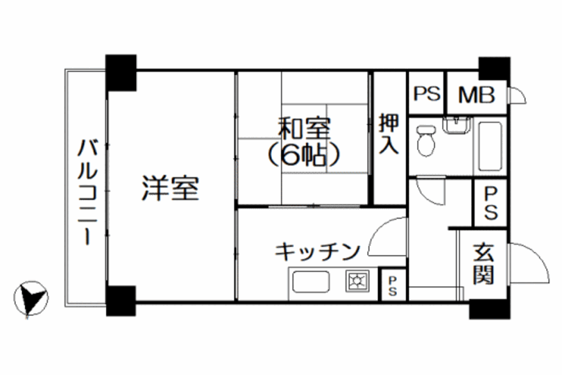 湯河原サニーハイツ1号館　6階2K　町並み・相模湾眺望 画像9