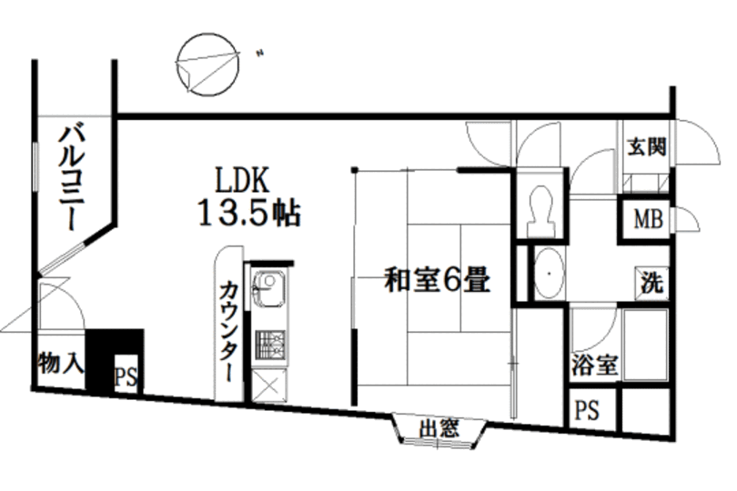 ライオンズマンション熱海の丘　陽光に包まれる南向き角部屋1LDK　 画像13