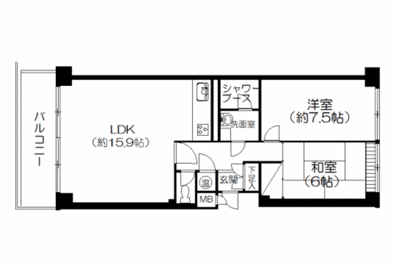 フェアモンドビュー伊豆F棟　最上階　東向き陽当たり良好2LDK 画像6