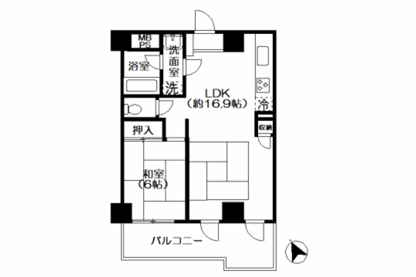 ロータリープラザ湯河原 山並み眺望 1LDK 源泉か...