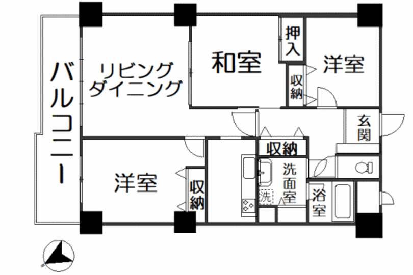 ダイアパレス湯河原グランヒルズ二番館　3LDK　共用...
