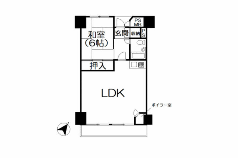 湯河原ロイヤルハイツ 駅徒歩圏内 海眺望 7階1LD...
