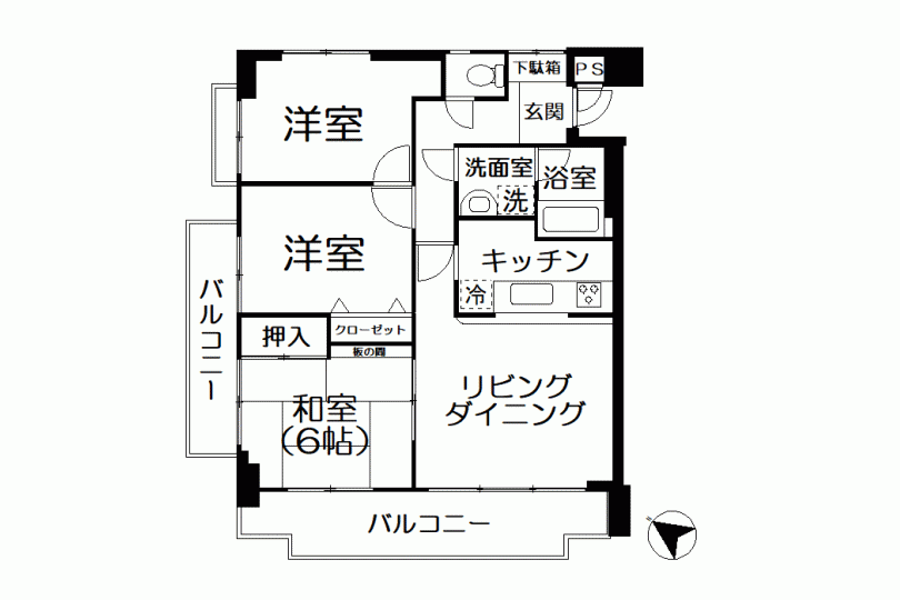 エルマール真鶴　真鶴駅徒歩6分　海望む高台の二面バルコニー付き角部屋3LDK 画像13