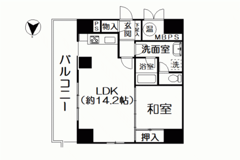 ライオンズタワー奥湯河原　17階1LDK　山並み眺望 画像10