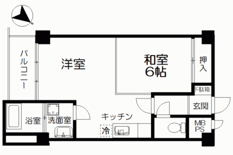 東熱海マリンハイツＡ号棟　4階1LDK　ペット可（規制有）　海一望 画像8