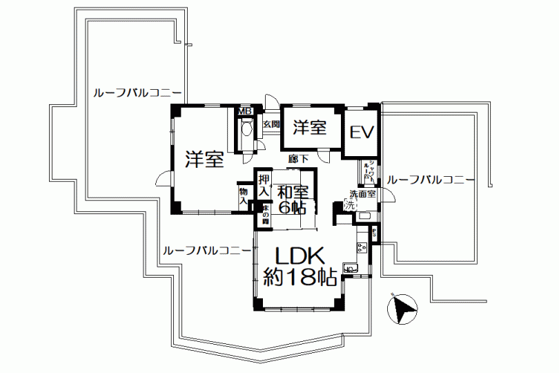 朝日フレール真鶴　海一望・三面バルコニー付きの希少なペントハウス 画像13