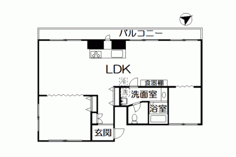 パークまなづる　家具家電相談可　4階ワンルーム　角部屋 画像8
