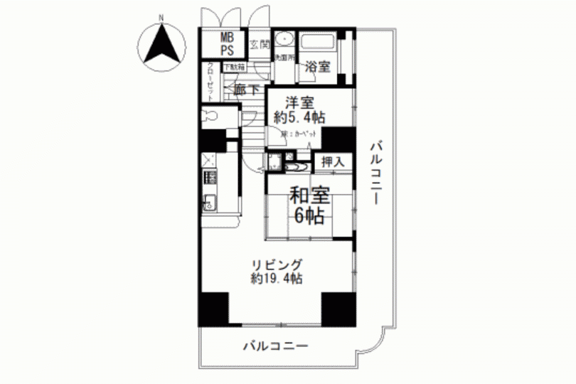 ライオンズタワー奥湯河原　17階角部屋2LDK　二面バルコニー付 画像13