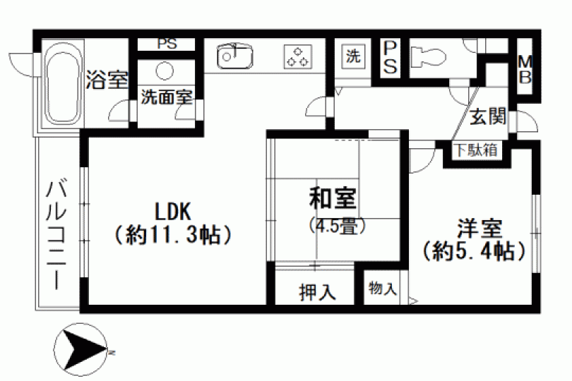 朝日フレール湯河原白沼田 戸別温泉付ビューバス 海眺望の南向き2LDK 画像12