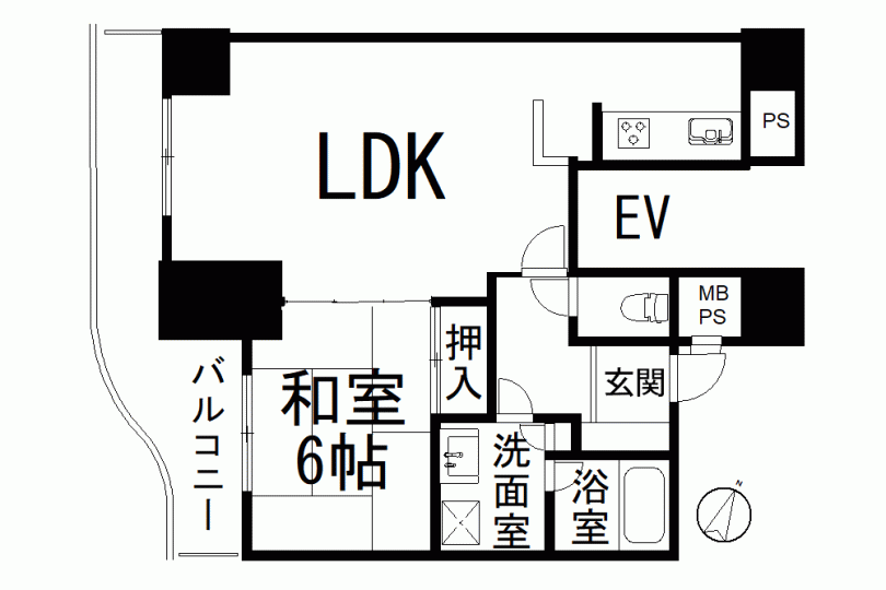 ライオンズマンション湯河原第3　駅徒歩7分　山並みを望む7階1LDK 画像13