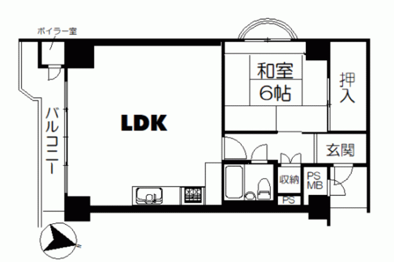 湯河原ロイヤルハイツ 生活便利なリゾートMS 花火望む角部屋1LDK 画像10
