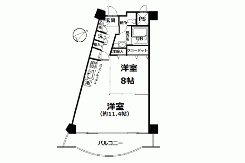 中銀ライフケア熱海第二伊豆山18号館 リフォーム済み1LDK 相模湾一望 画像13